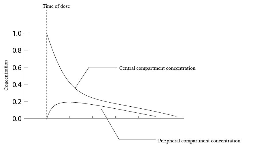 Single and multiple compartment models of drug distribution Deranged